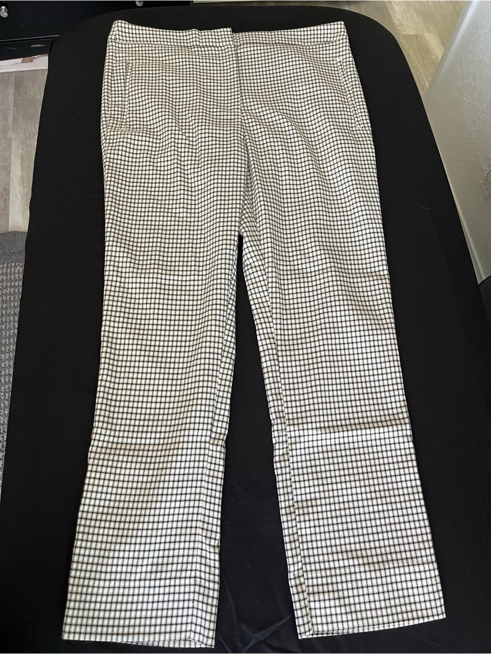 Worthington Black & White Straight Leg Checked Pants